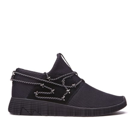 Supra Malli Mens Low Tops Shoes Black UK 29VQM